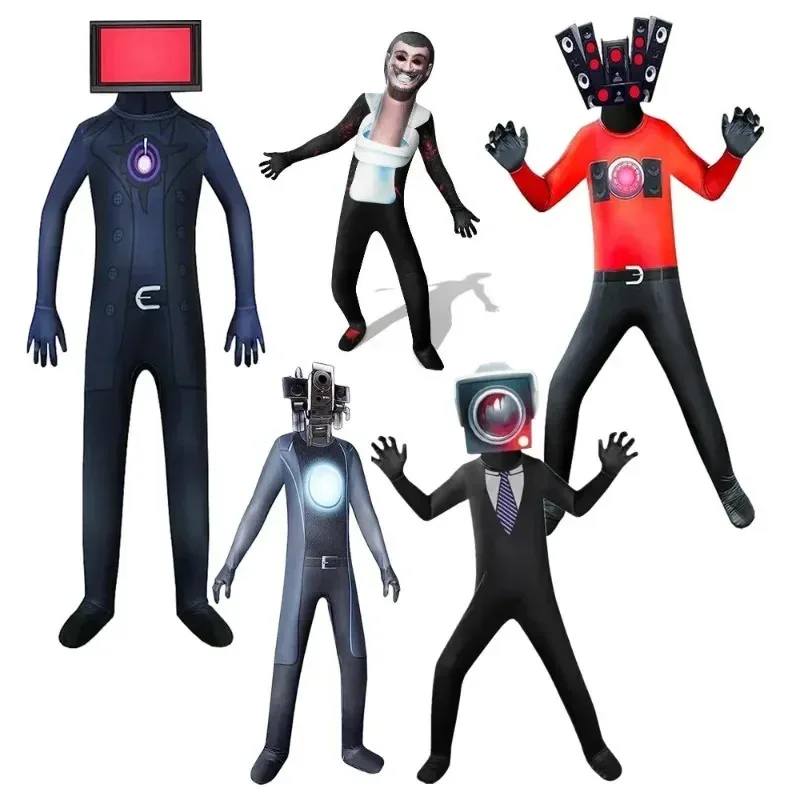 

Cos72 Skibidi Toilet Cosplay Costume Funny Speaker Man Tv Man Camcorderman Costumes Horror Game Figure Clothing Kids Adult 72Cos