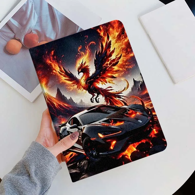 Cyber Panther Sports Car Cover For iPad Pro Mini Air 1 2 3 4 5 6 7 10 11 th 8 9 gen 11 M4 M5 Foldable Tablet Case