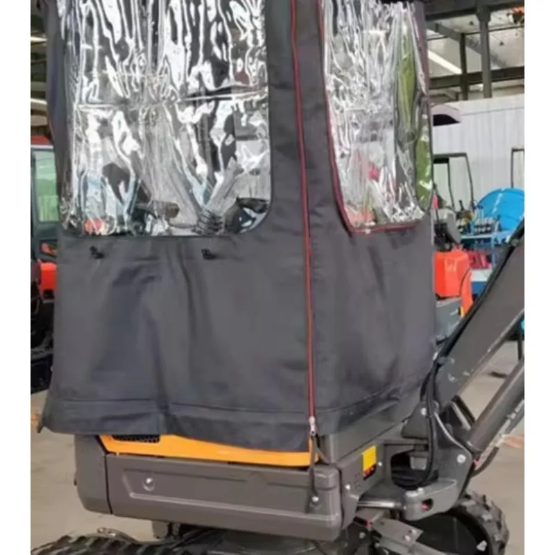 Excavator Clothing Dust Cover Thickened Black Canvas Micro Digging Clothing Without Window Cover
