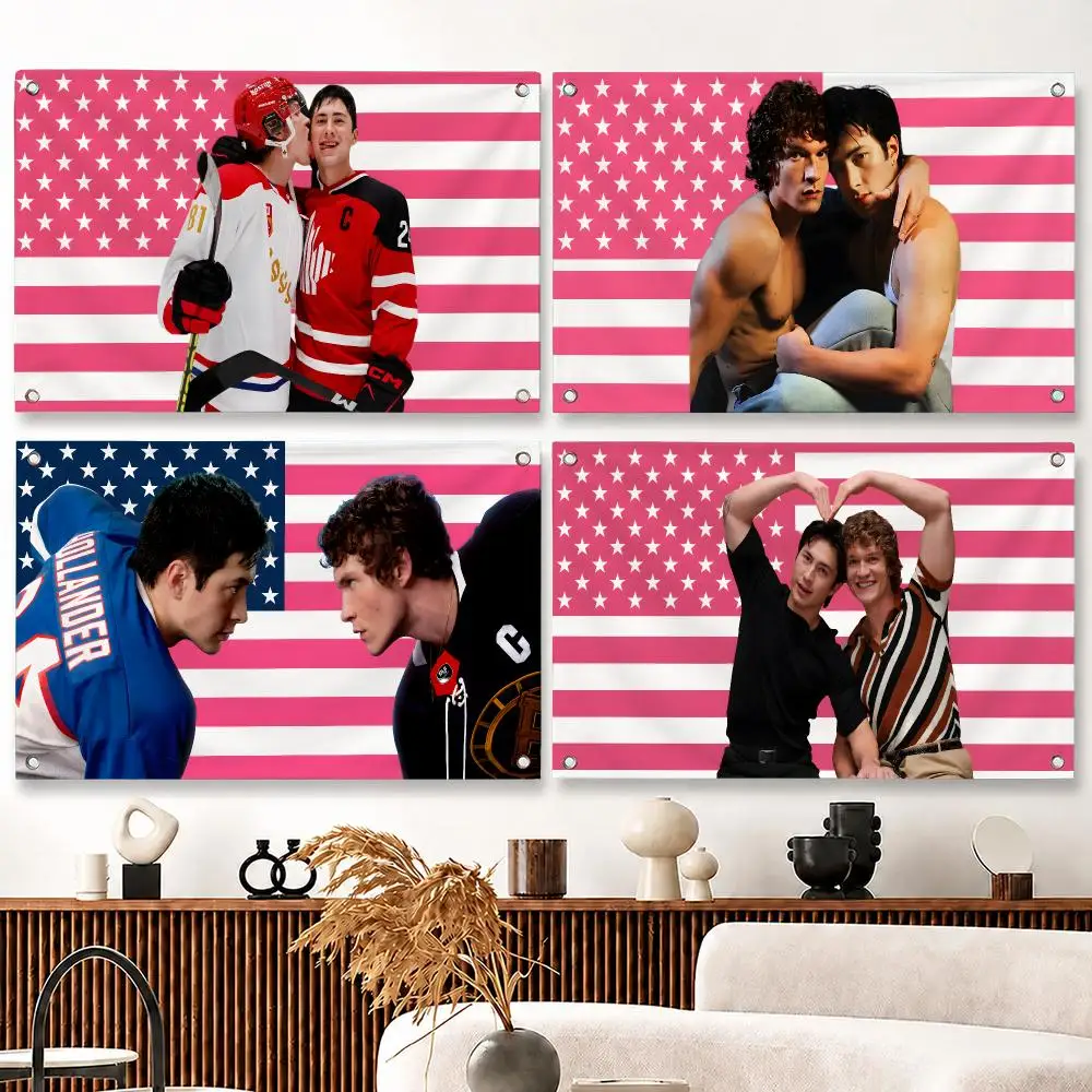 Popular TV Heated Rivalry Shane And Ilya Flags Flag Soft Skin-friendly Durable Tapestry Outdoor Party Home Living Room Bedroom