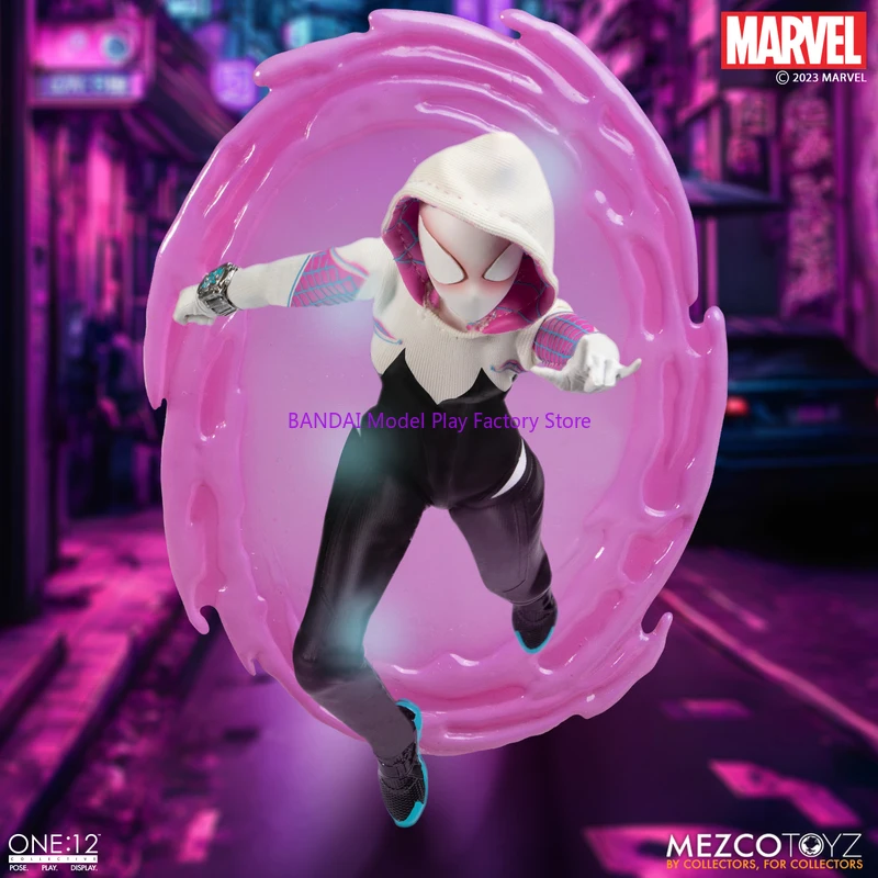 

Original Mezco Toyz Comics One:12 Collective Ghost Spider Spider-Gwen In Stock Anime Action Collection Figures Model Toys