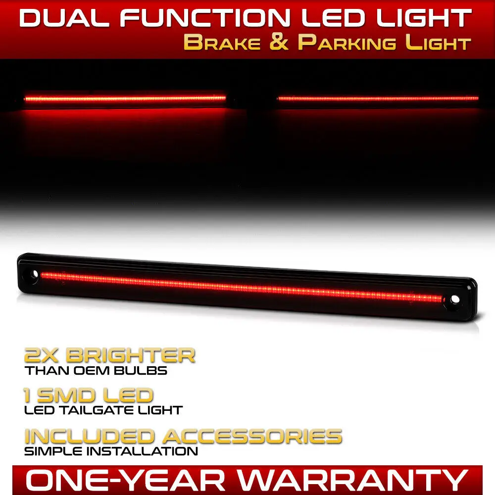 

[Brake+Parking]Smoked Lens Full LED Tailgate Lamp Bar For 17-22 Ford F350 Dually