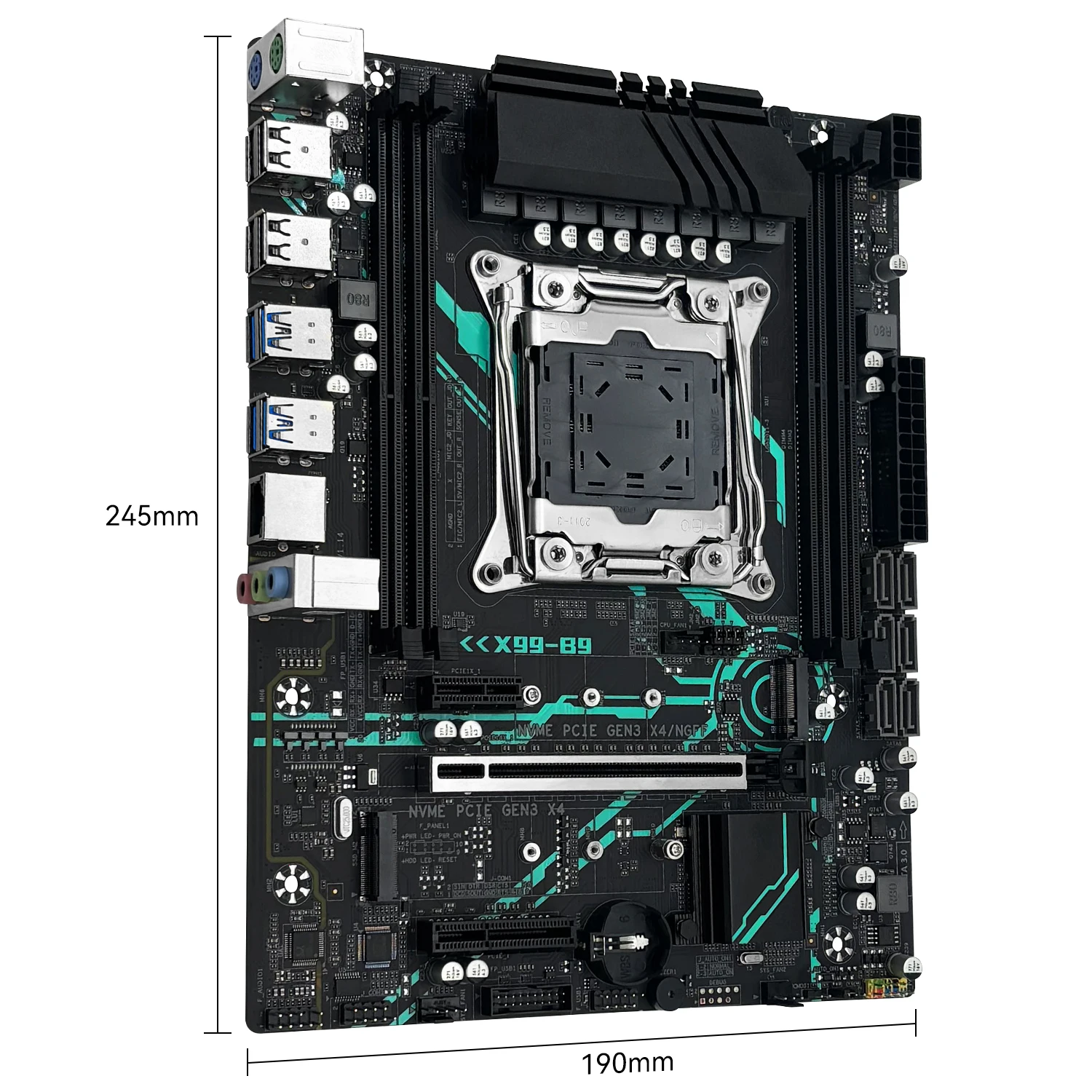 MACHINIST X99 B9 Motherboard Optional Xeon E5 2630 V4/E5 2650 V4 CPU LGA 2011-3 Support DDR4 RAM Four Channels NVME/SATA M.2 - view 6
