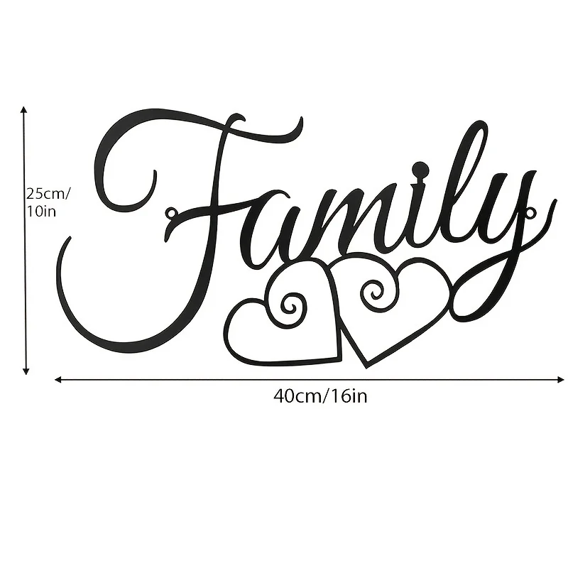 1pc Family Wall Decor - Metal Sign for Home, Dining Room, Kitchen, and Door, Wall decor metal wall hanging, Iron Crafts