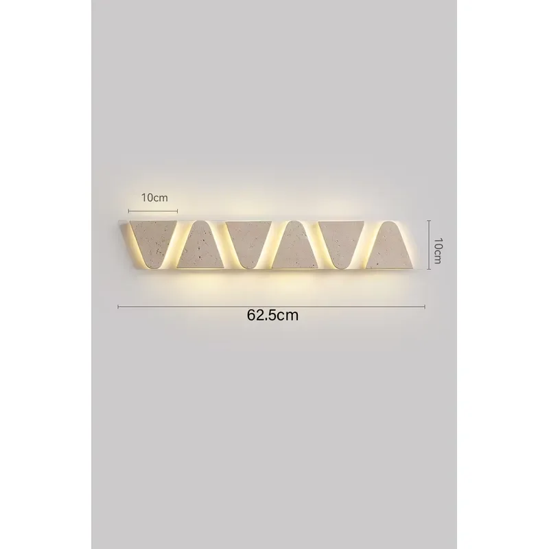 Retro Yellow Travertine Wall Lamp Simple Creative Bedside Light for Bedroom Living Room Art Decor Lighting Fixture Zhongshan
