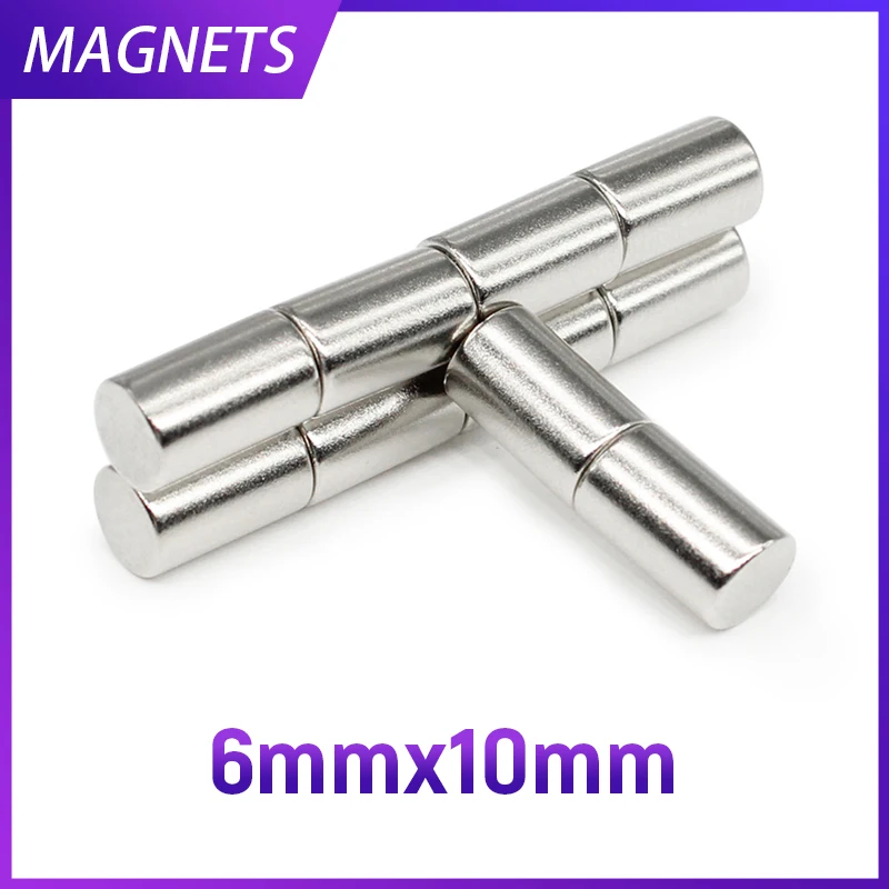 10/20/50/100/150/200PCS 6x10 Strong Powerful Magnets N35 Small Round Magnet 6x10mm Thinck Disc Rare Earth Neodymium  Magnet 6*10