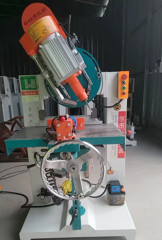 Single-Head Double-Head Inclined Square Eye Drill Automatic Woodworking Mortising Machine Square Hole Punch Bench Drill For Wood