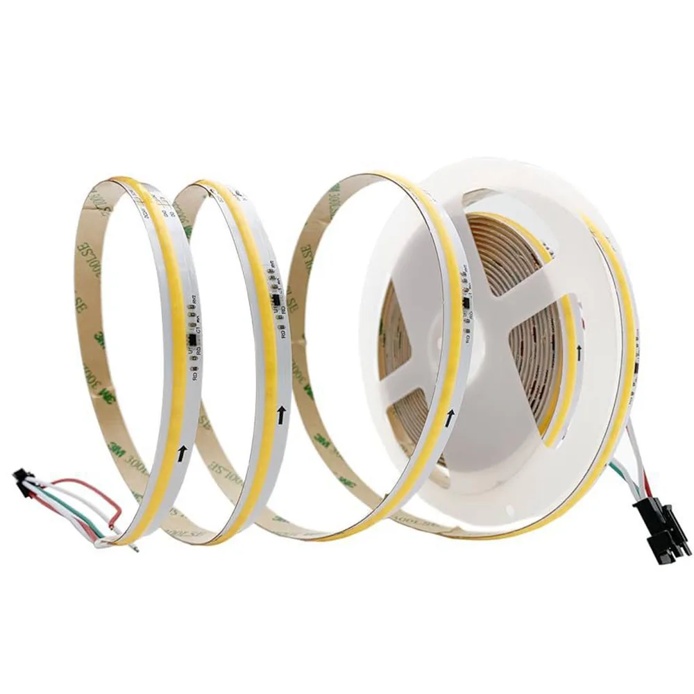 5m 10m 24V WS2811 COB Flowing LED Strip Lights 2700K 3000K 4000K 6500K CCT Addressable Running Water Horse Race Chasing Light