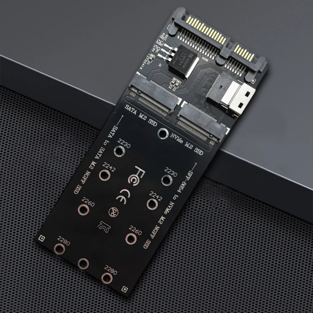 M.2 Naar SATA Adapter SFF-8654 Naar M2 NVME SSD 22Pin SATA Naar M2 Uitbreidingskaart Converter Riser Board voor Desktop PC Moederbord