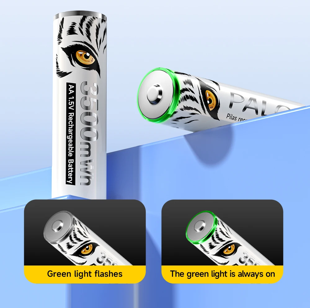 PALO 1,5 V AA wiederaufladbare Batterie 3500 mWh Lithium-Batterien für ferngesteuerte elektrische Spielzeuge, Mäuse, Uhren und Radios – Detail 10