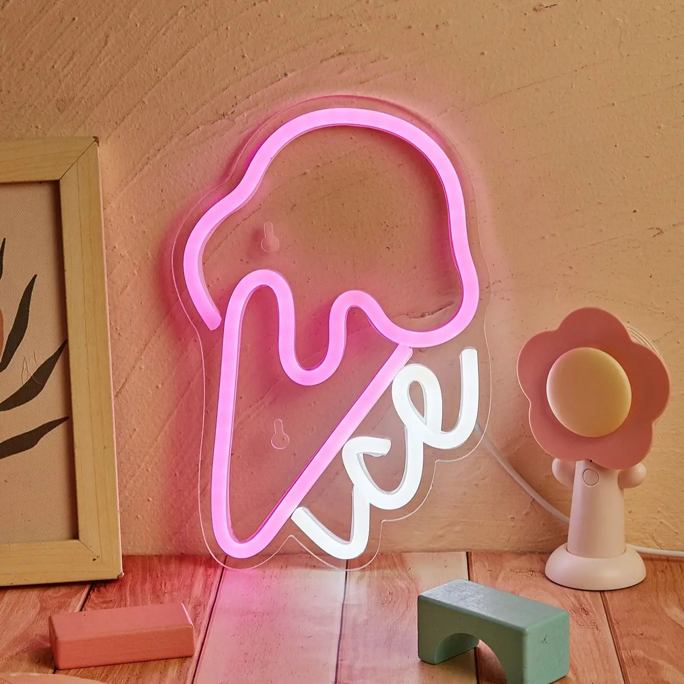 

Светодиодная неоновая вывеска Chi-buy в форме мороженого, с питанием от USB, ночник, подходит для спальни, свадьбы, Хэллоуина, Дня благодарения, Рождества.