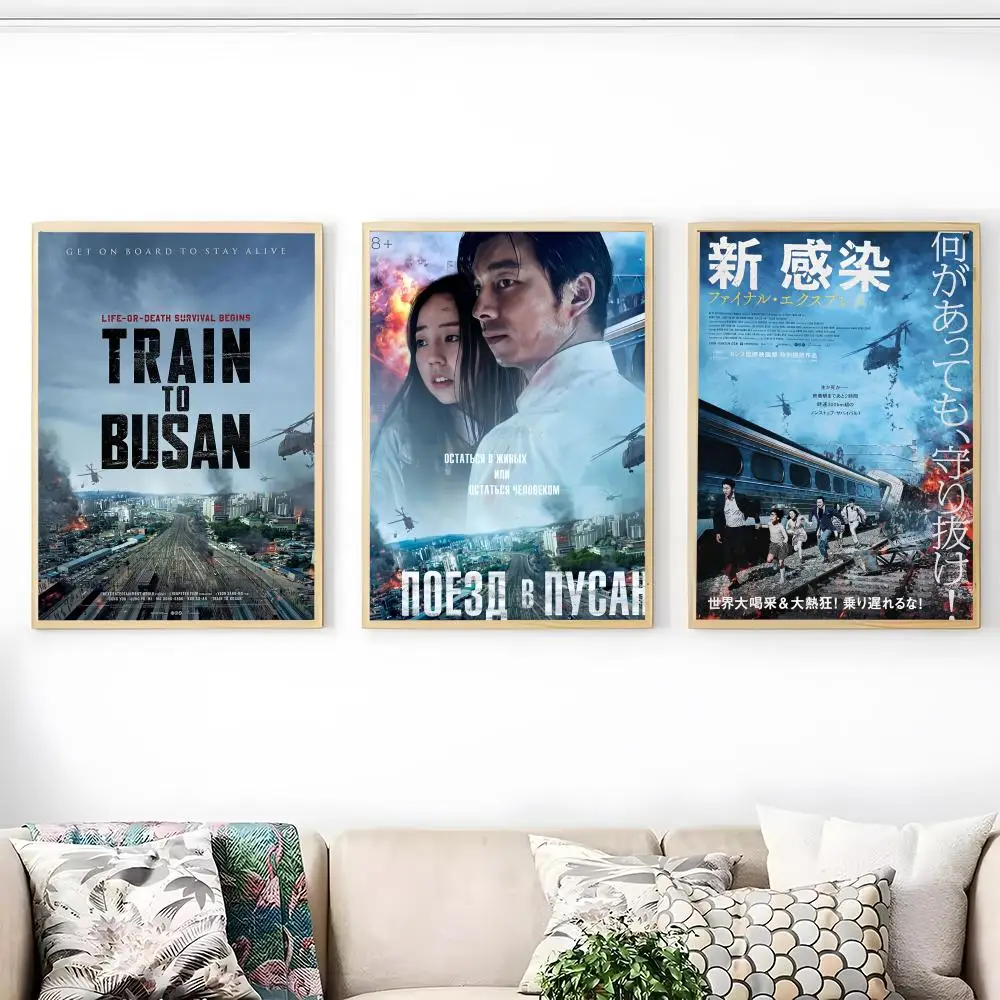 T-Train to Busan Painting Calligraphy Minimalist Print Canvas Poster Unframed Wall Art For Home Office Decor - Image 3