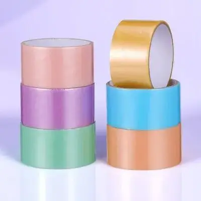 

6 Rolls 4.8CM Pearlized Sticky Ball Tapes Colorful Adhesive DIY Craft Bulk Pack Fun Relaxing Colored Adhesive Tapes