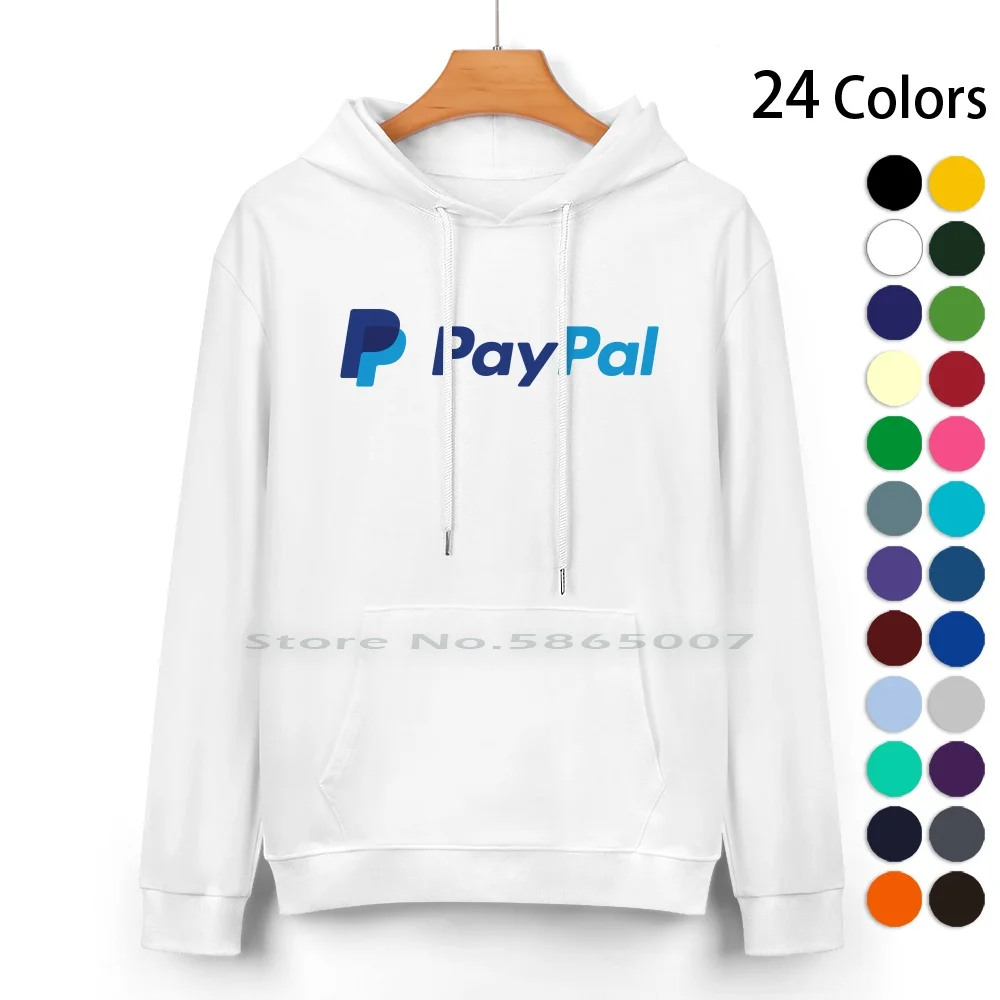 Paypal Pure Cotton Hoodie Sweater 24 Colors Us Tech Alibaba Sea Shopee Google Ant Tencent Baidu Nio Xpeng Square Paypal 100%