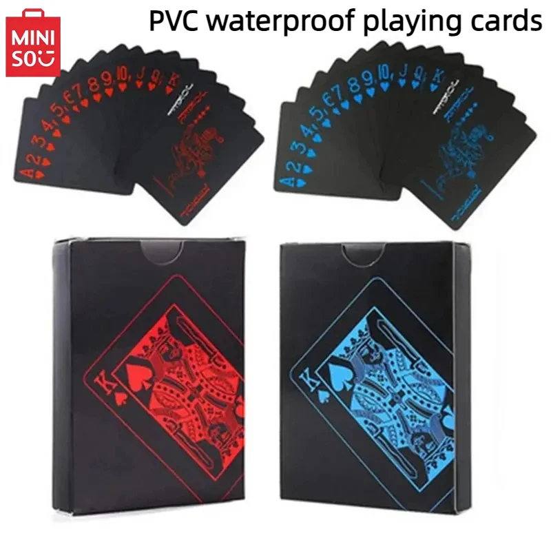 

MINISO Высококачественные покерные карты с черным фольгой, водонепроницаемые игральные карты, ограниченная серия, коллекция Magic Poker, креативный подарок