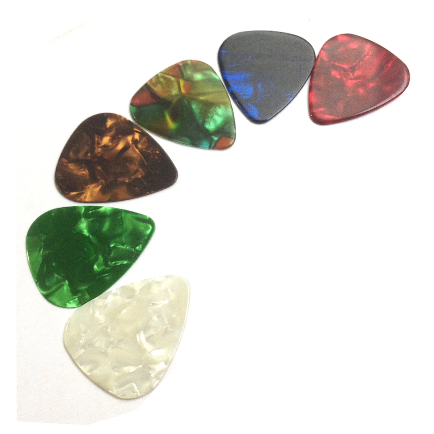 12 x Rock Picks-ผู้ไกล่เกลี่ยสำหรับกีตาร์และเบส3ความหนาที่แตกต่างกัน