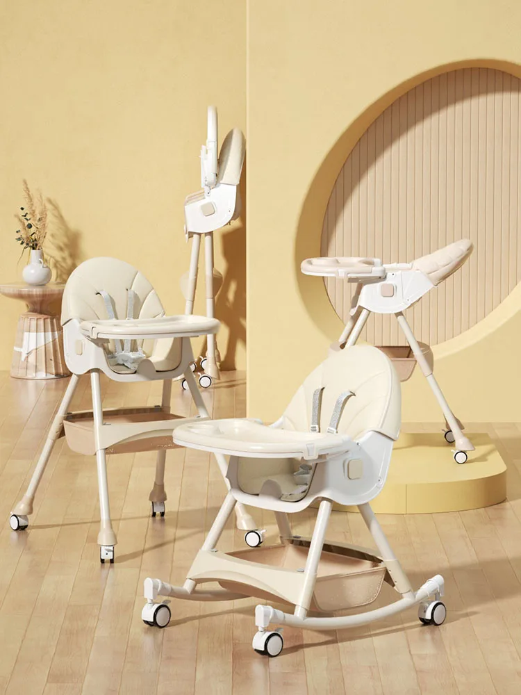 Wholesale Newborns Baby Products Multi-Height Chair& 3 Reclining Modes Baby High With Removable Tray Foldable Chair for Babies