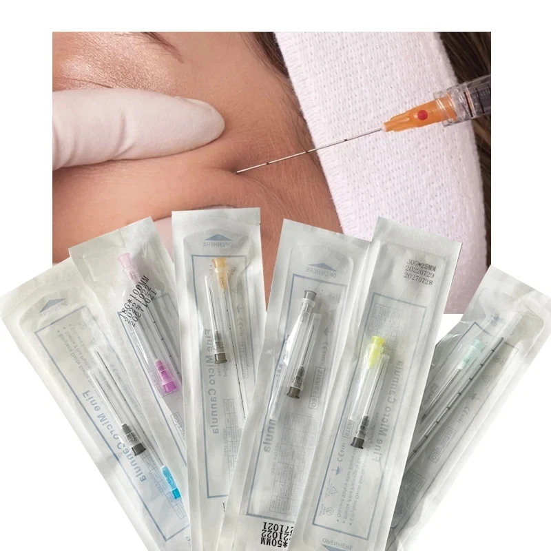 

Korean Cannula Facial Filler Nasal Blunt Needle Disposable Water Light Needle Nano Microneedle 22G25G27G50mm 50pcs/Box