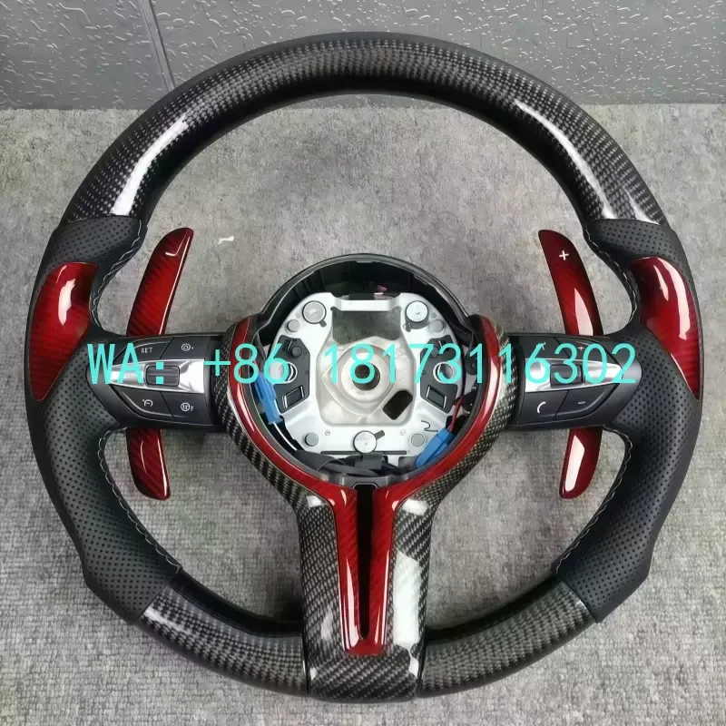 

China Plant 2026 Red Car Steering Wheel E70 E71 E81 E90 F10 F30 X1 X2 X3 X4 X5 X6 M3 M4 M5 Carbon Fiber Steering Wheel