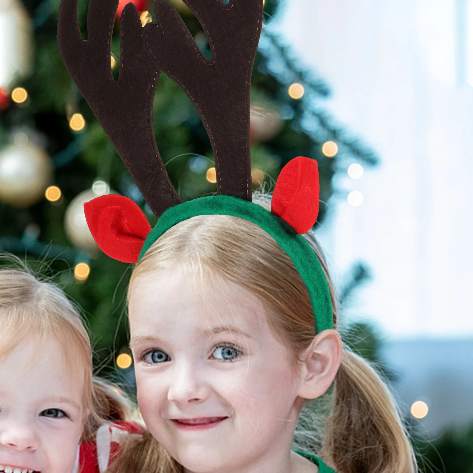 

6pcs Reindeer Antlers Bands for Women Kids Lightweight Non-fading Hair Hoops Ideal Party Carnival Christmas Accessories Reusable