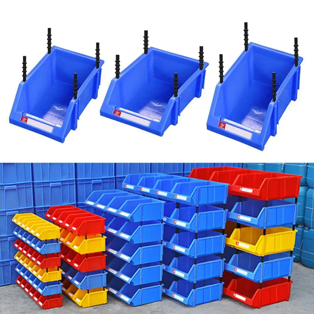 HOT Stackable Plastic Toolbox Warehouse Rack Screw Hardware Classification Small Parts Storage Box Workshop Organizer Thickened