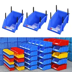 HOT Stackable Plastic Toolbox Warehouse Rack Screw Hardware Classification Small Parts Storage Box Workshop Organizer Thickened