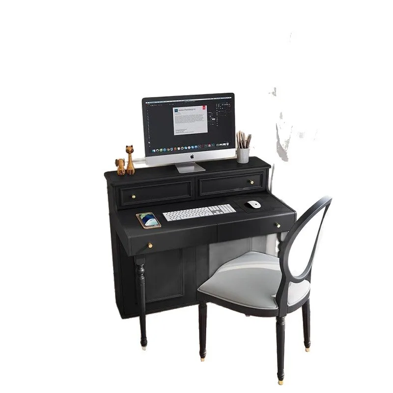 

Advanced study study table Modern black home bedroom Computer table Simple