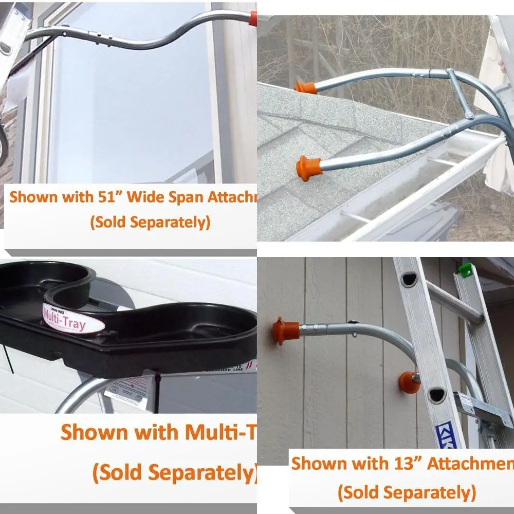 

Multi-Pro Ladder Standoff for Corners and More, Heavy Duty Stabilizer, for Varying Depths, Add Safety and Stability for Gutter C