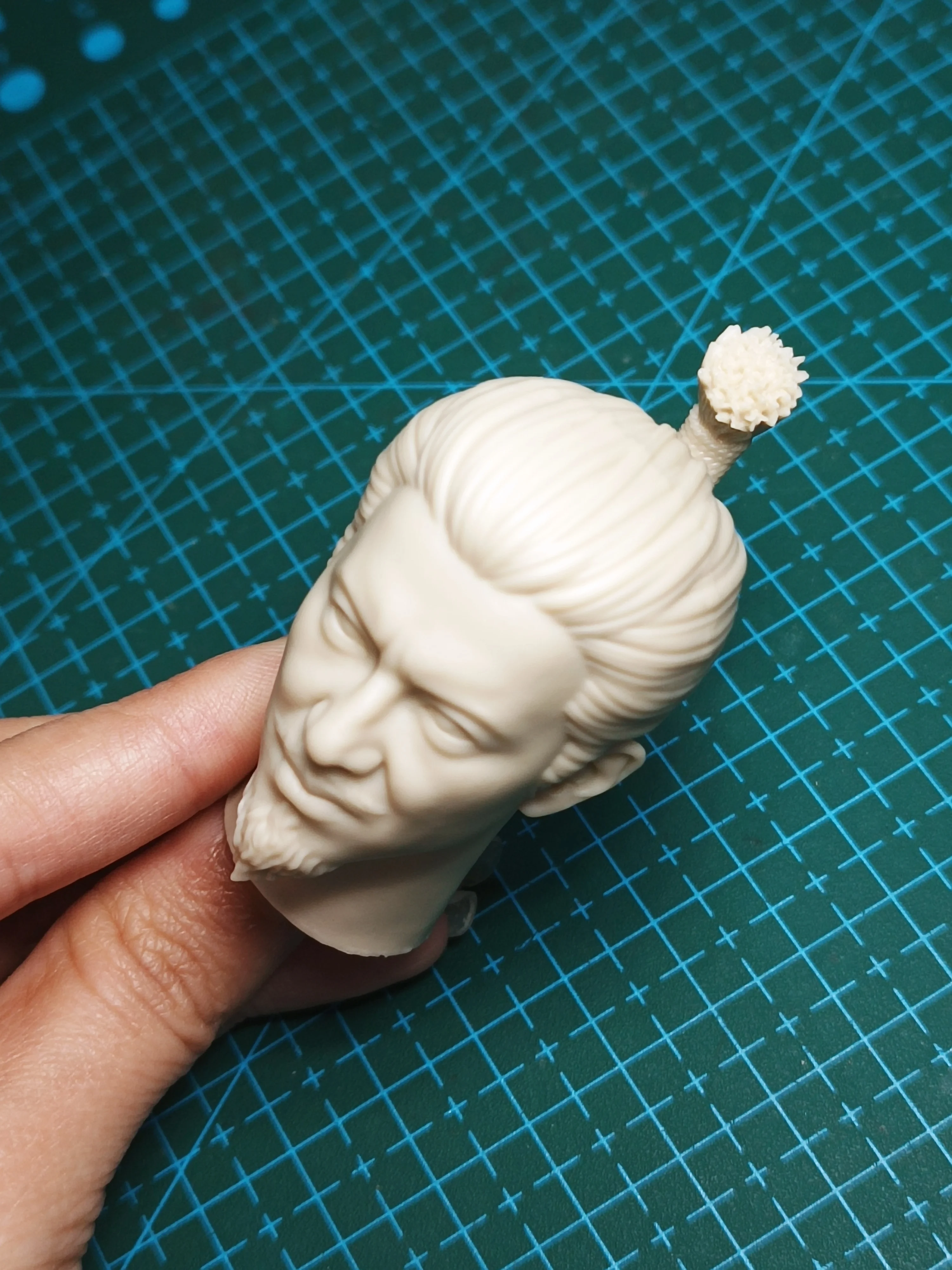 1/6 Bilancia Antico Samurai Giapponese Maschio 3D Testa Intagliare Modello di Bambola Giapponese Per 12 "Soldato Action Figure Giocattoli