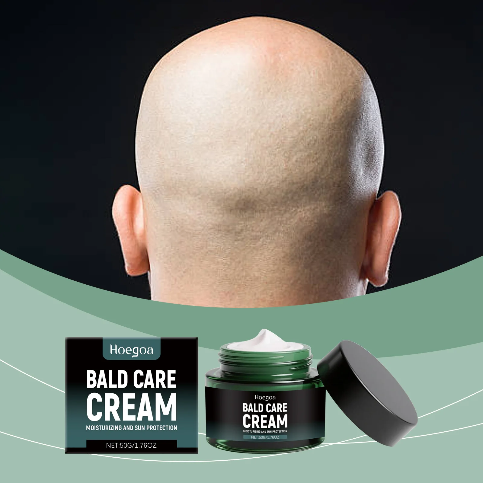 

Bald Care Cream Hydrating Shave Their Head Strengthen Roots Anti Hair Loss Reduce Oilness Scalp Nourishing Hair Follicles Balm