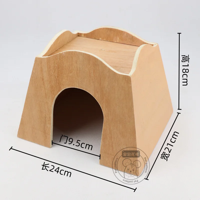 Hedgehog Guinea Pig Totoro Shelter Small Pet Square Bench Wooden House Large Wooden House