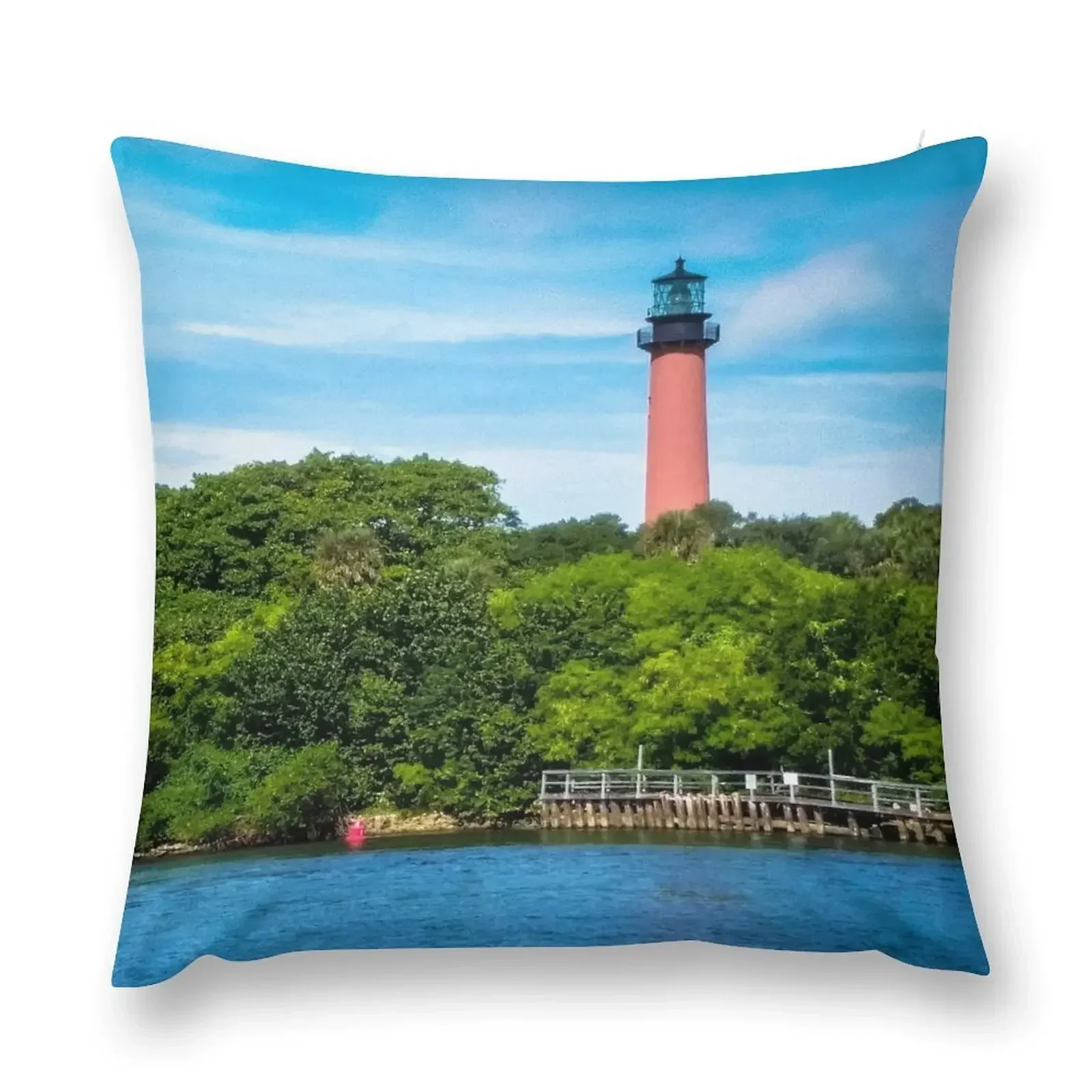 

Jupiter Lighthouse Throw Pillow Luxury Pillow Cover Marble Cushion Cover pillow