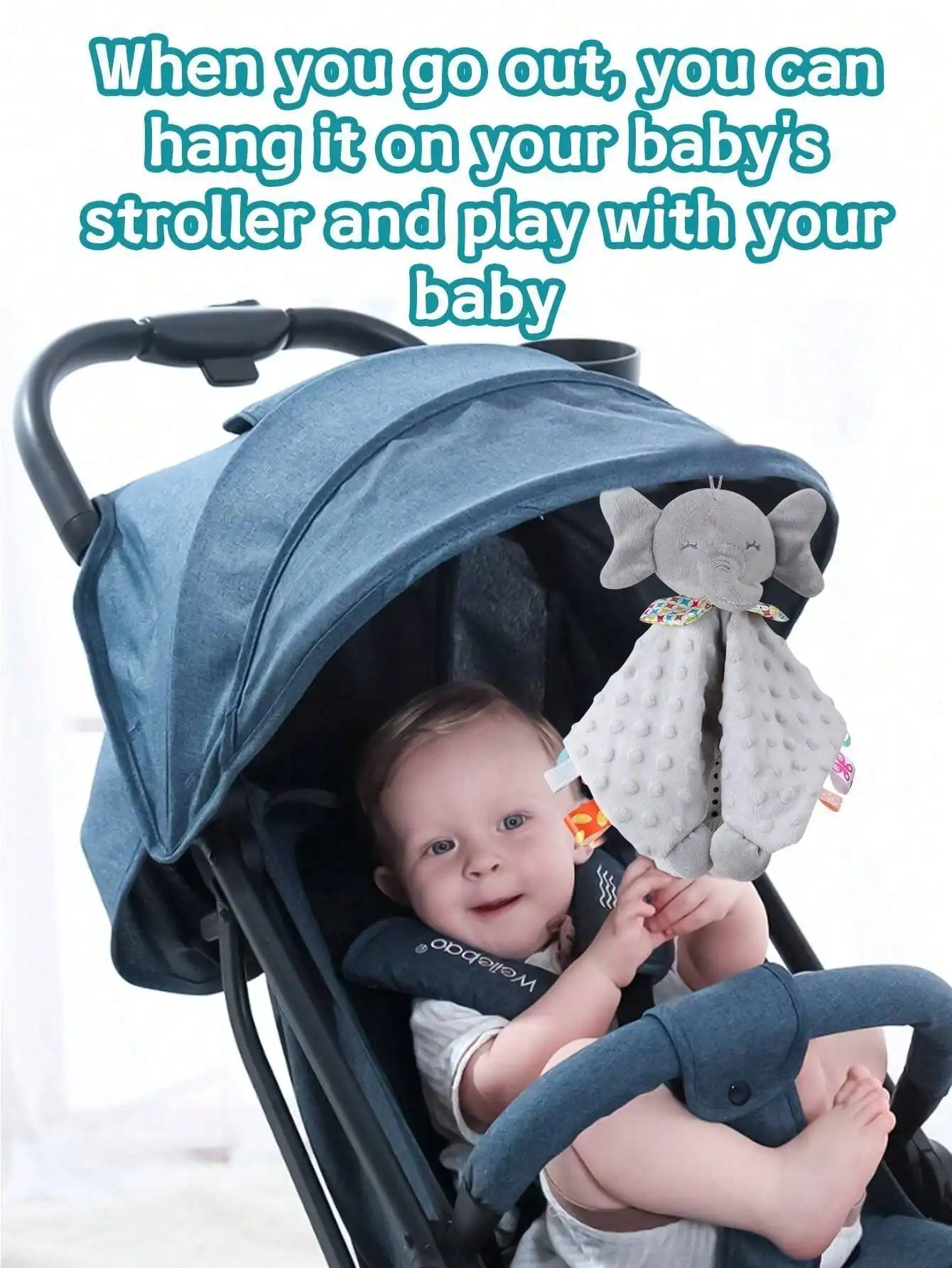 طفل محشوة الحيوان بطانية أمان مع عضاضة محبوب لطيف تكبب بطانية أفخم العلامات لعبة Snuggler بطانية للطفل الرضيع #2