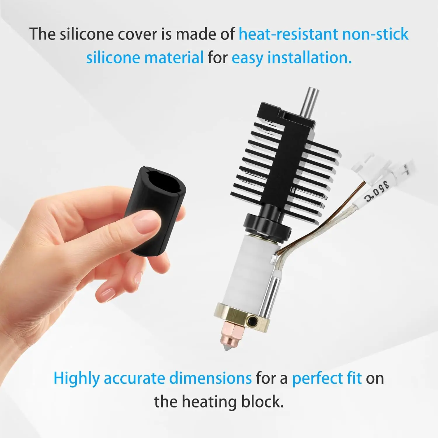 5/10PCS K2 Plus Combo Silicone Socks, Hotend Silicone Cover 3D Printer Heater Block Cover for K2 Plus Extruder Hotend Protection - Image 3