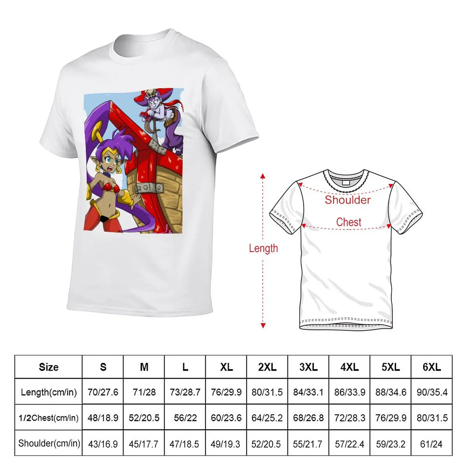 New Shantae vs risky T-Shirt sublime t shirt korean fashion heavyweight t shirts for men