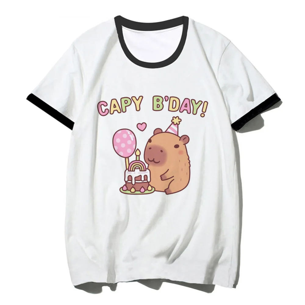 

Capybara top women graphic summer Japanese t-shirts female funny clothes