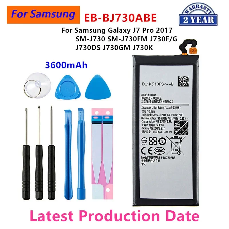 

Brand New EB-BJ730ABE 3600mAh Battery For Samsung Galaxy J7 Pro 2017 SM-J730 SM-J730FM J730F/G J730DS J730GM J730K