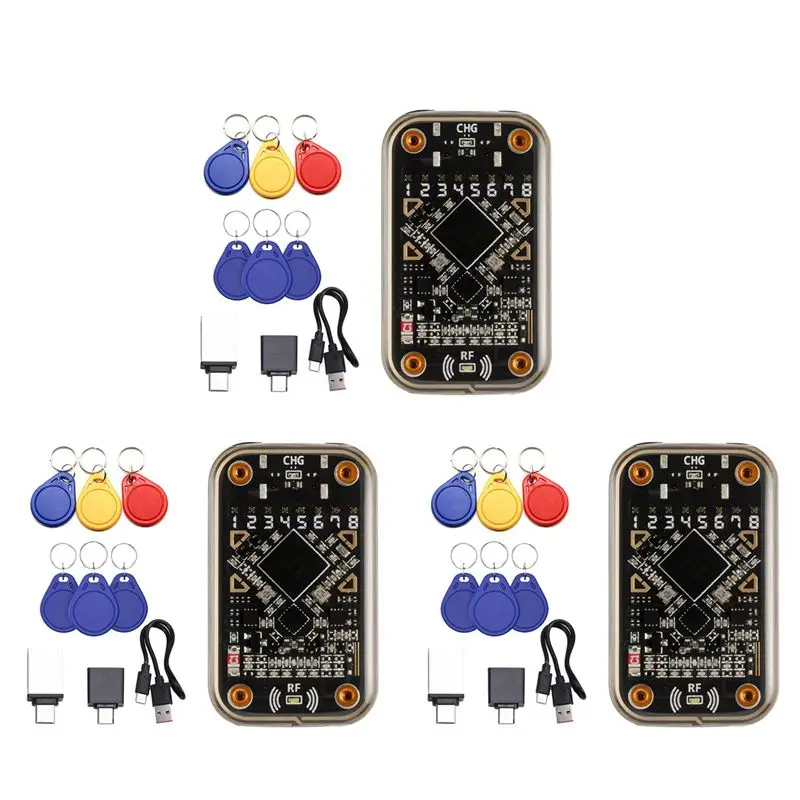 3x-Emulateur-de-carte-intelligente-sans-contact-chameleon-ultra-lecteur-de-puce-intelligente-rfid-9-porte-cles-cuid-uid-y41a