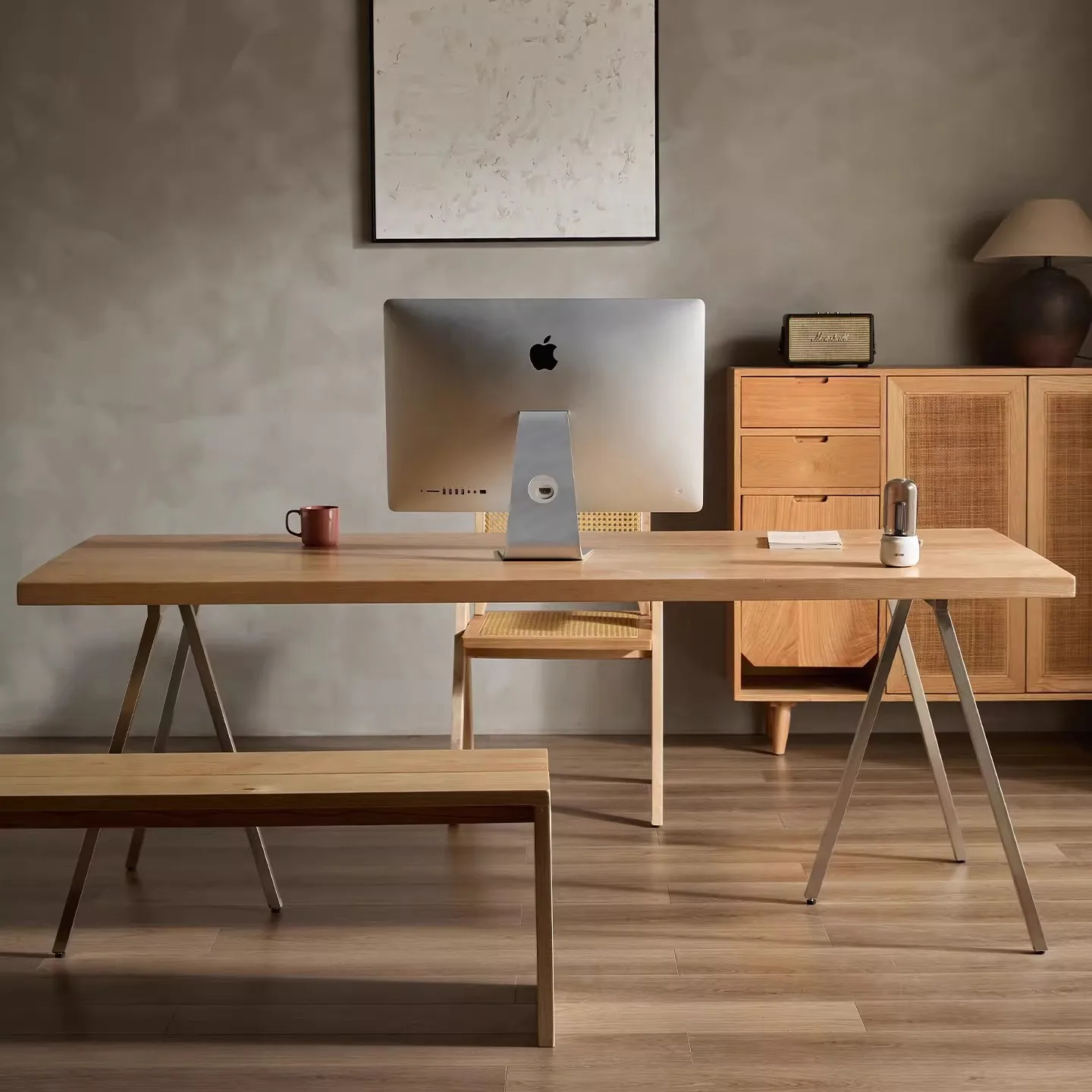 Solid wood computer desk Desktop bedroom Home e-sports table Desk Student study table Double desk