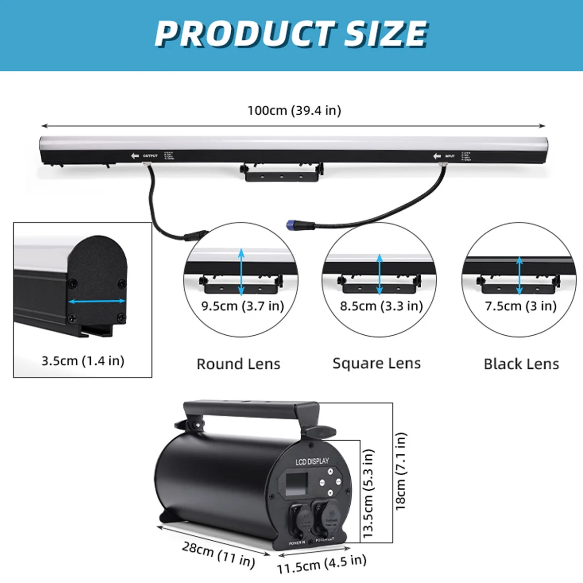 Bandes lumineuses à LED RVB polychrome, effets de scène IP65, mode DMX 512, boîte de commande Artnet, utilisation en extérieur, 3 en 1, 8 pièces