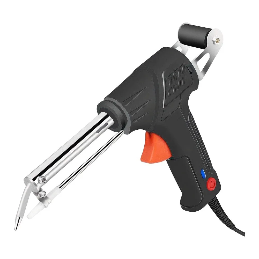 Auto Feed Soldering Iron 60W Industrial Grade with Removable Solder Wire Holder and Clear Circuit Indicator Light