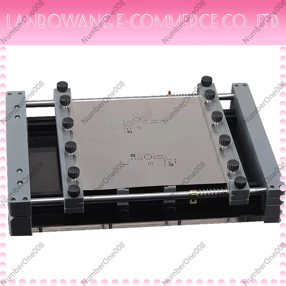 SMT Solder Paste Screen Printing Machine-Manual Desktop PCB Stencil Printer for Precision PCB Prototyping 250x250mm