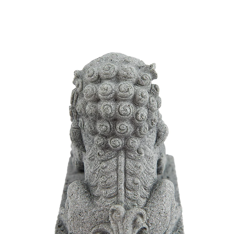2Pcs 4.5*2.2*3cm Mini Stone Lion Chinese Style Lion Statue Desktop Feng Shui Micro Landscape Bonsai Decor Lion Town Decor
