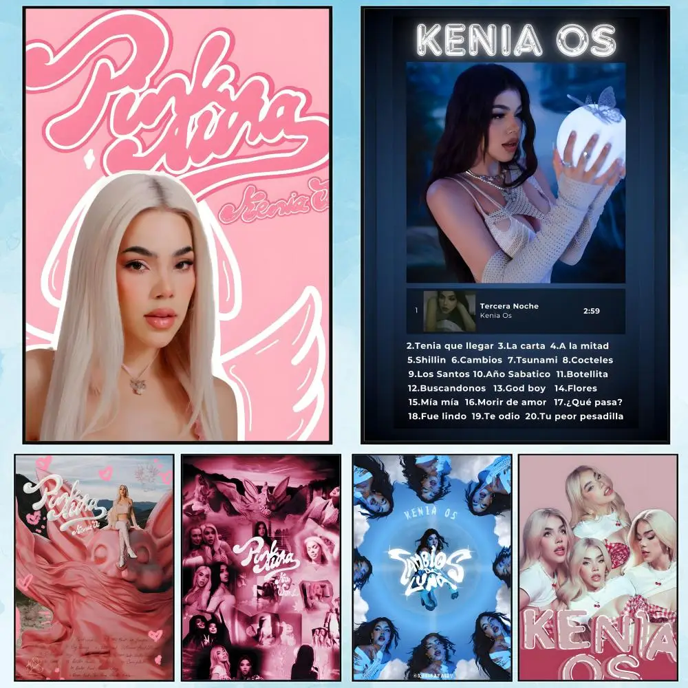 

K-Kenia Os Pink-Aura singer Poster Poster Waterproof HD Wall Art Decal Self-Adhesive Aesthetic Decor for Home Living