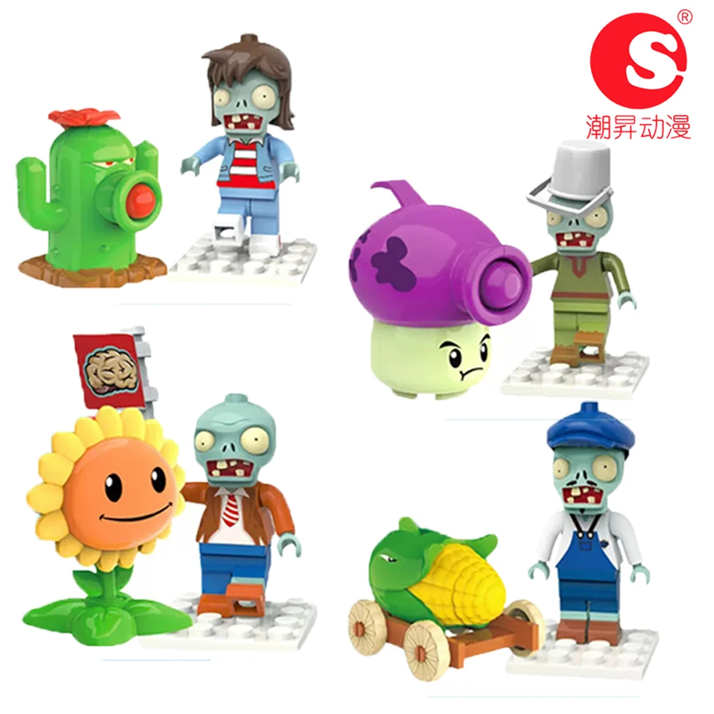

Genuine Plants Vs. Zombies Gashapon Toys Peripheral Assembly Models Functional Game Peripheral Peashooter Figure Christmas Gift