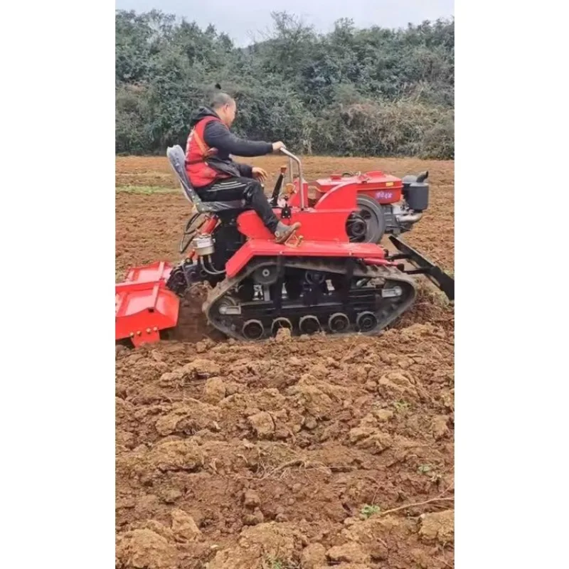 Гусеничная микро-столевая машина для верховой езды, небольшой полноприводный полный привод, тепличное поле, лесная земля, посев цветов