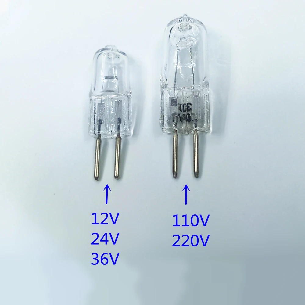 5pcs G5.3 12V 24V 36V 110V 220V halogen lamp G5.3 12V 35W G5.3 24V 50W G5.3 110V 35W G5.3 220V 50W G5.3 36V 35W bulb