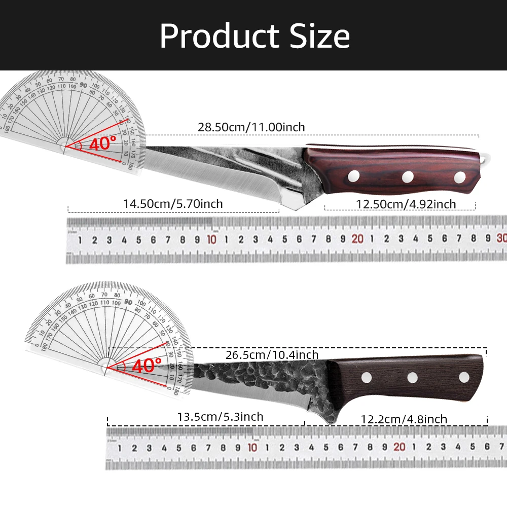 5inch Forged Boning Knife Set Meat Cleaver Sushi Knife Slicing Carving Deboning High Carbon Stainless Steel Kitchen Knives