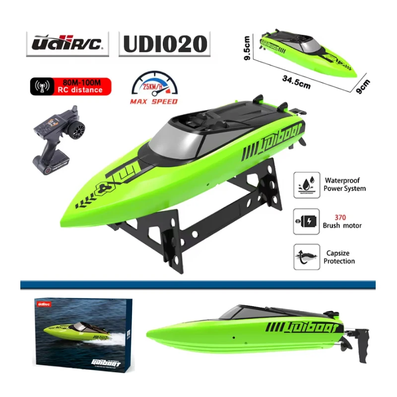 Udirc Udi020 Udi021 Rc Boat 2.4g Remote Control 25km/H High Speed Waterproof Protection Pvc Electric Rc Boat Toy Gift For Boy