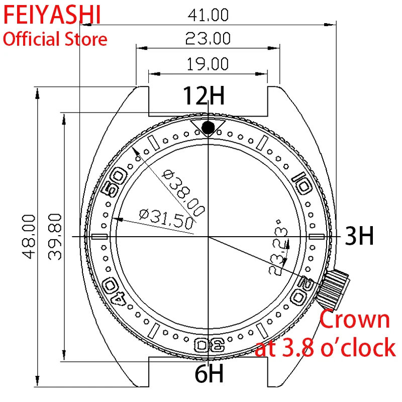 Gold 41mm Men Watch Cases skx007 skx Mod Parts Sapphire Glass For Seiko Tuna Turtle nh35 nh36 Movement 28.5mm Dial Tools & Parts